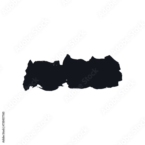 Stroke of black paint on wh...