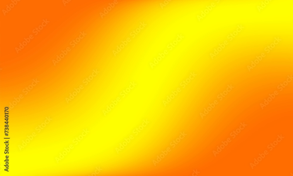 Yellow curved shape on orange background for design.