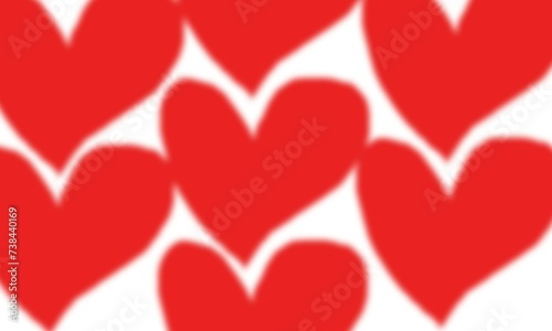 Many red hearts isolated on white background for Valentine's Day.