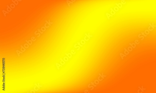 Yellow curved shape on orange background for design.
