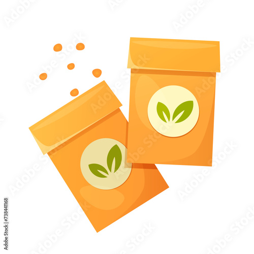 Vector illustration of seeds packet.
