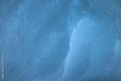 人工的に作られた氷濤の氷の壁のアップ