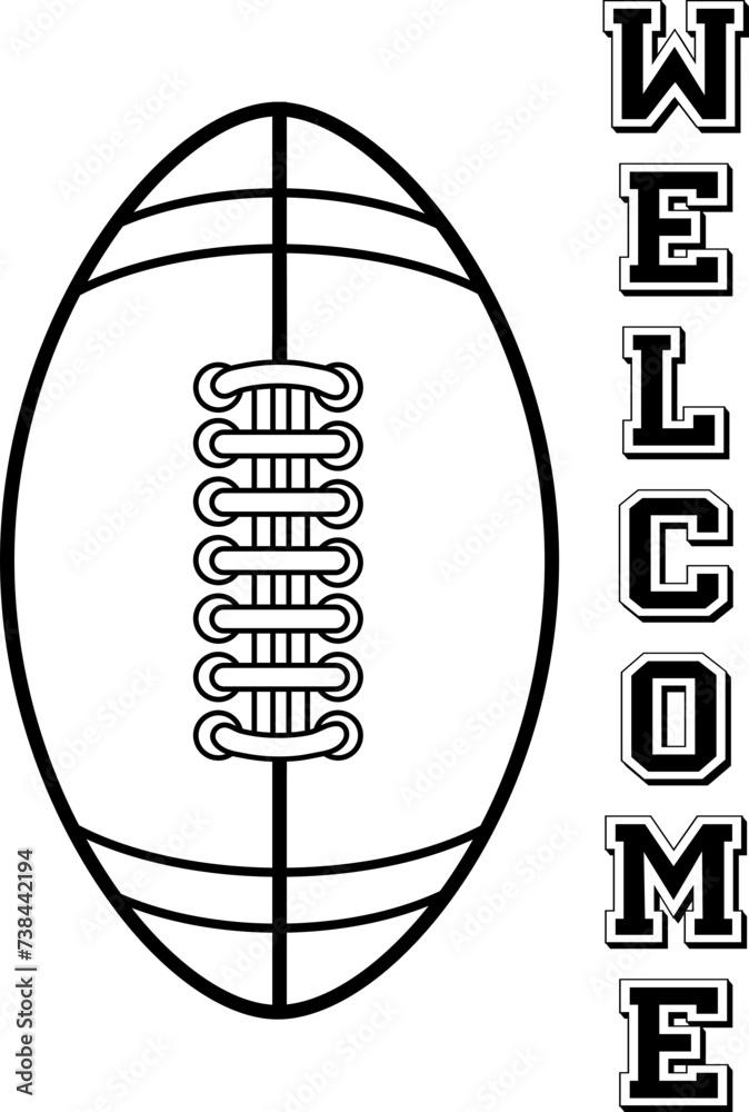American Football logo vector silhouette player American Football logo vector silhouette player