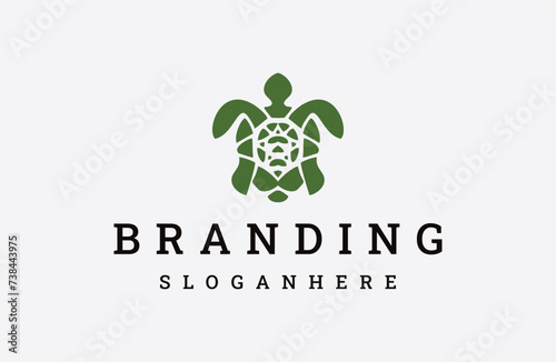 Turtle logo icon design template vector illustration on white background .