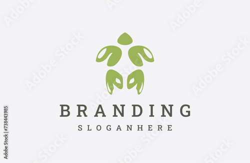 Turtle logo icon design template vector illustration on white background .