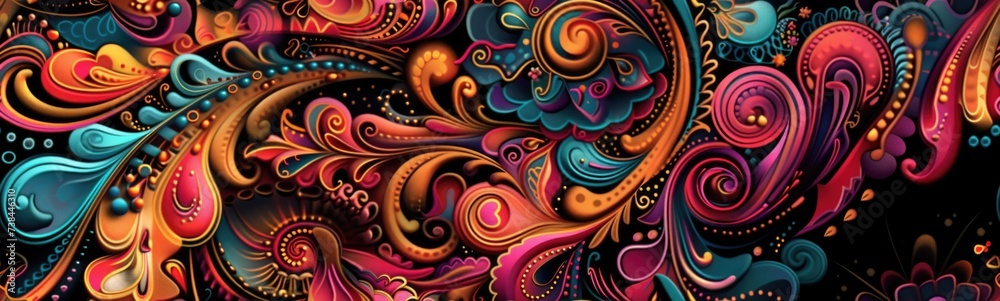Bohemian style colorful background . Banner Bohemian style colorful background . Banner