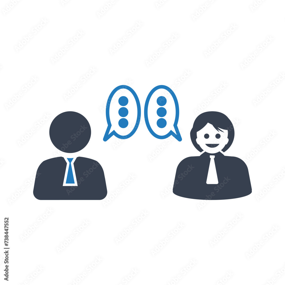 Business communication icon Business communication icon