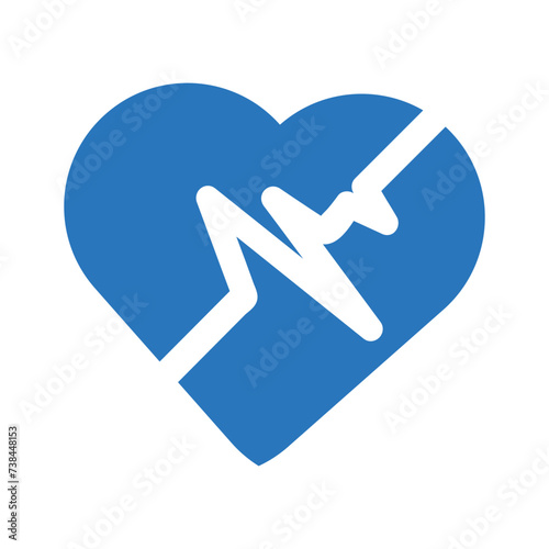 Heartbeat love icon 