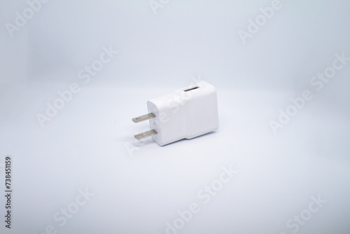 electric power plug isolated on white background