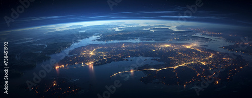 Earth from space in the style of future © Ricardo Costa
