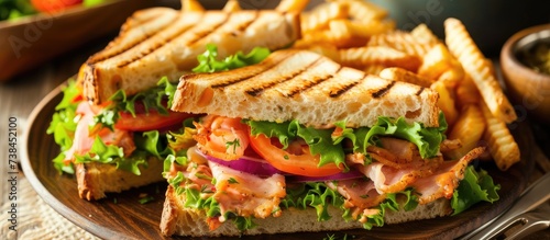 Sandwich with fries.