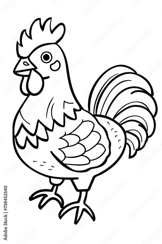 Rooster Coloring Page Rooster Coloring Page