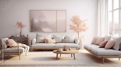 Interior composition of modern living room 