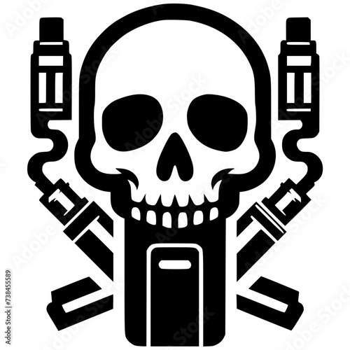 Vape and skull logo