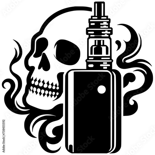 Vape and skull logo