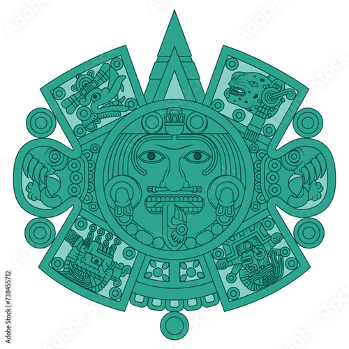 Solar calendar of the ancient Aztec civilization