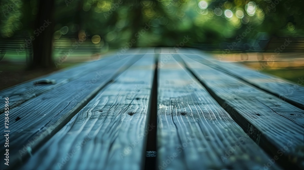 Wooden table surface with blur wallpaper background Wooden table surface with blur wallpaper background