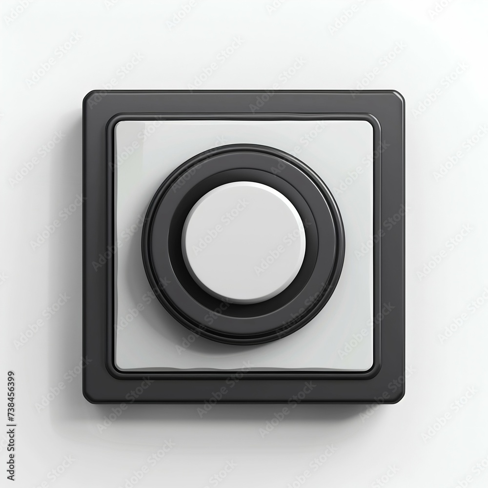 Modern Light Switch Design on White Background. Generative ai Modern Light Switch Design on White Background. Generative ai