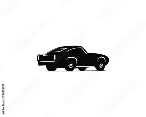 1964 Aston Martin dbs. vintage car surrounded on white background. best for logos, badges, emblems, icons.