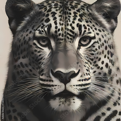 Leopard, logo-style photo