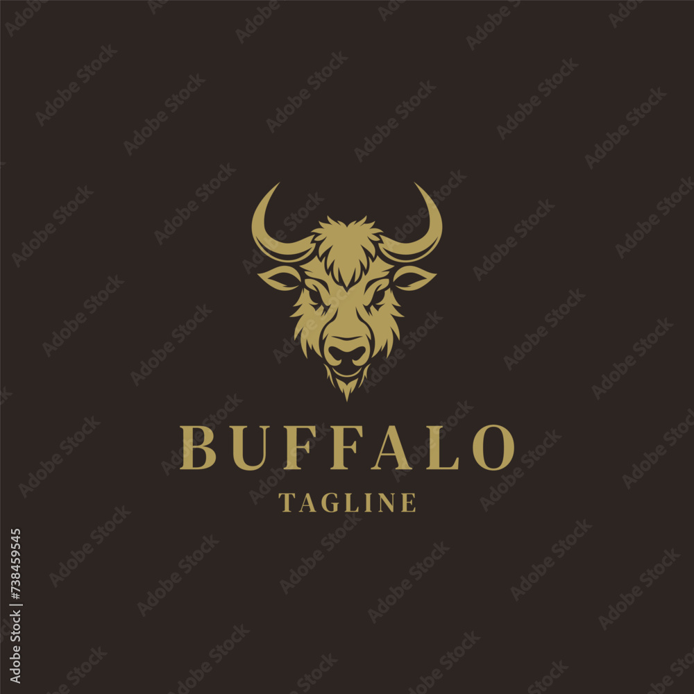 Buffalo logo design vector illustration Buffalo logo design vector illustration