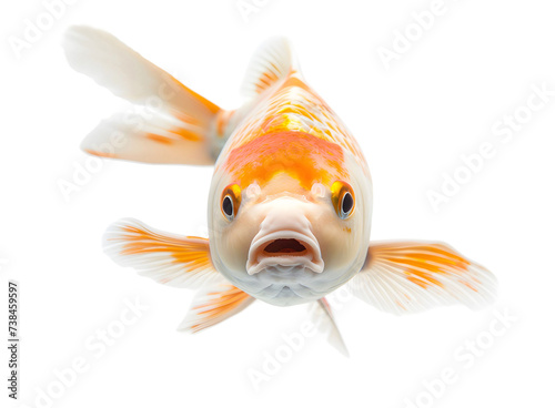 pet of goldfish isolated on transparent  background