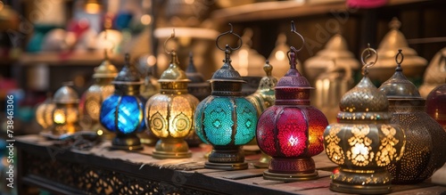 Christmas lanterns displayed in Morocco on a grand scale.
