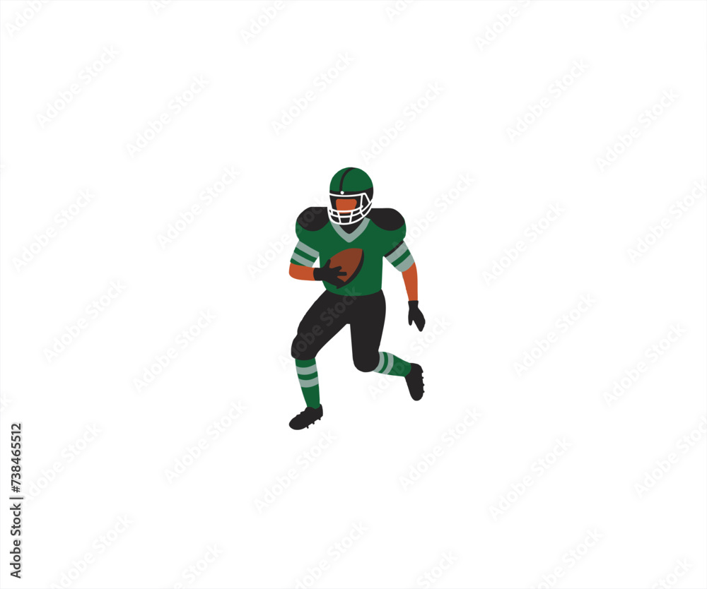 american football player flat design american football player flat design