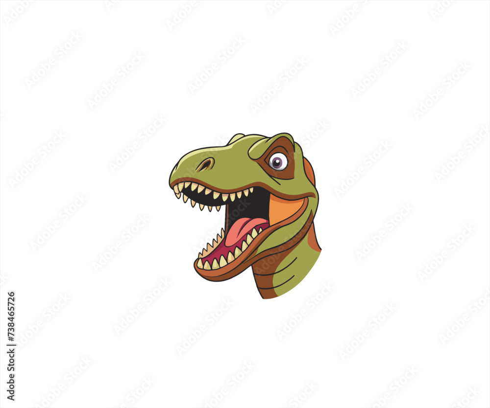 character head t rex mascot illustration character head t rex mascot illustration