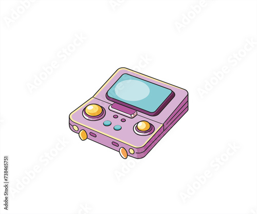 game pad cartoon mascot illustration