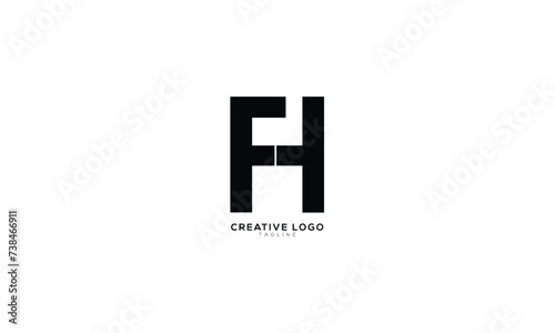 FH Abstract initial monogram letter alphabet logo design