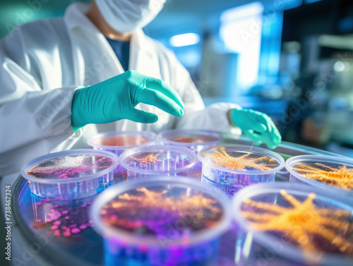 scientists using sample tubes in a laboratory stock photo of a laboratory