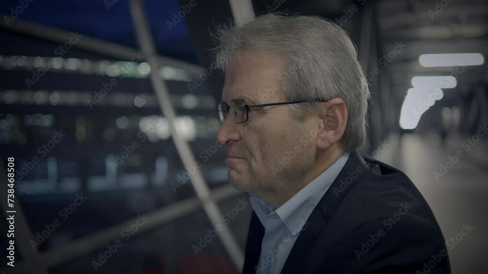 Thoughtful Elderly Gentleman with Grey Hair Thinking About Life Thoughtful Elderly Gentleman with Grey Hair Thinking About Life