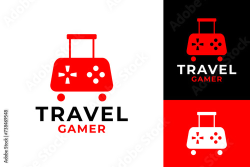 Travel Gamer Suitcase Logo Design