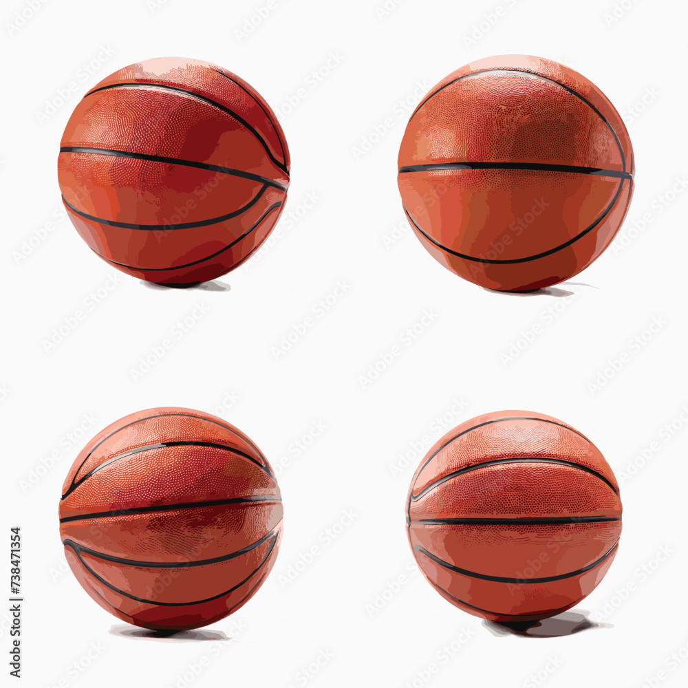 set of basketball balls