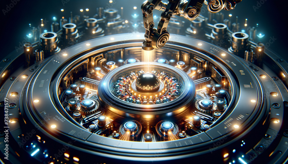 Futuristic device brings joy and wonder, showcasing technologys positive impact. Futuristic device brings joy and wonder, showcasing technologys positive impact.
