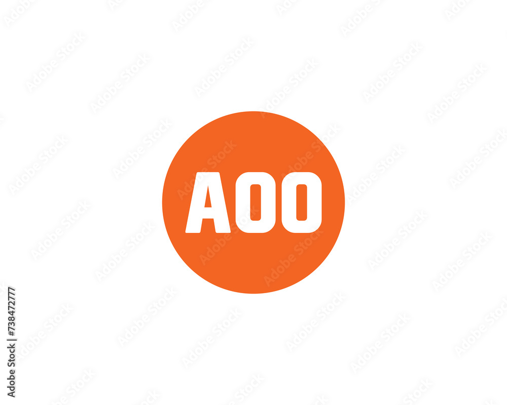 AOO Logo design vector template AOO Logo design vector template