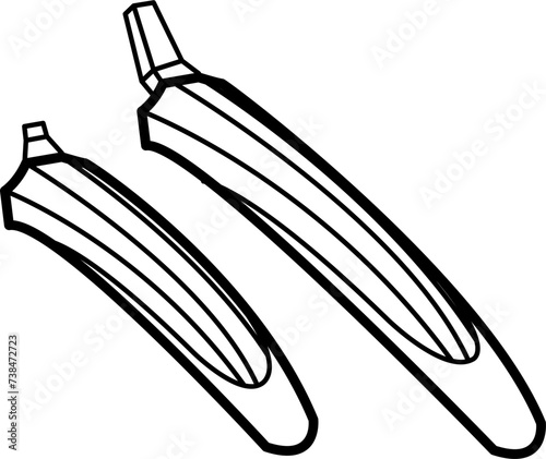 Valokuva fenders Outline Vector Illustration