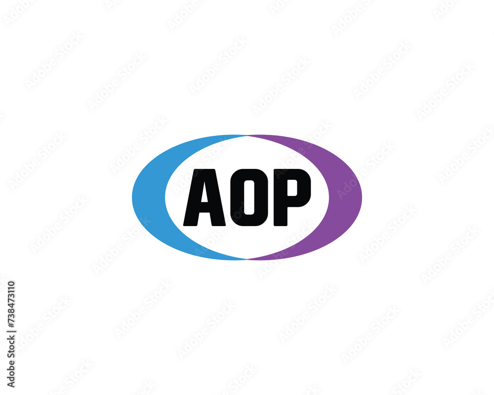 AOP logo design vector template AOP logo design vector template