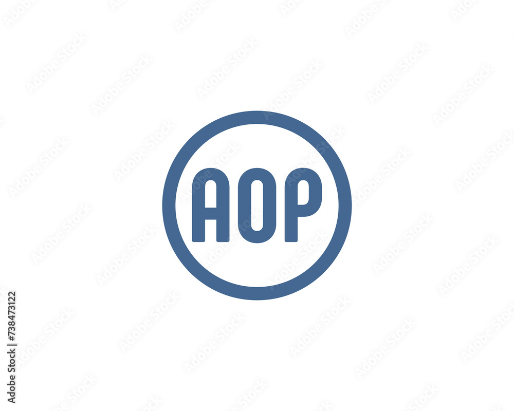 AOP logo design vector template AOP logo design vector template