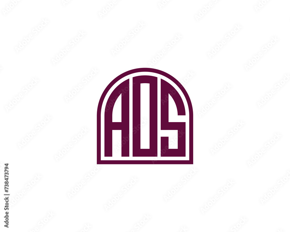 AOS logo design vector template