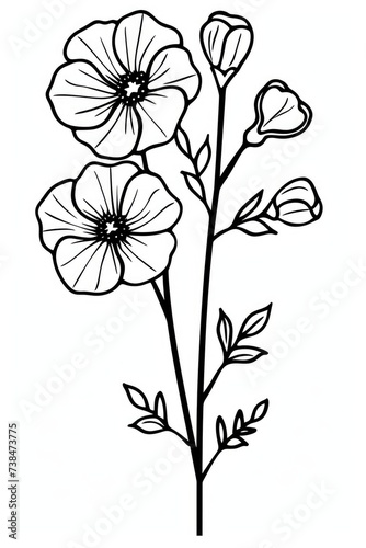 Flower Coloring Pages for Kids