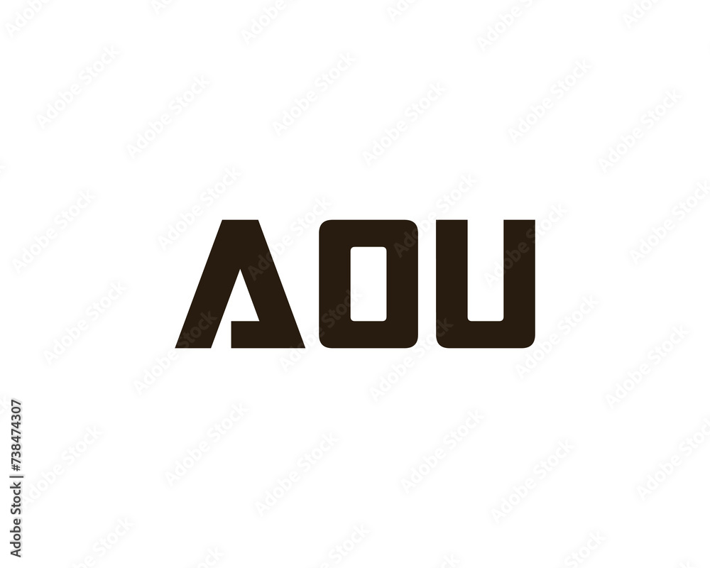 AOU logo design vector template AOU logo design vector template