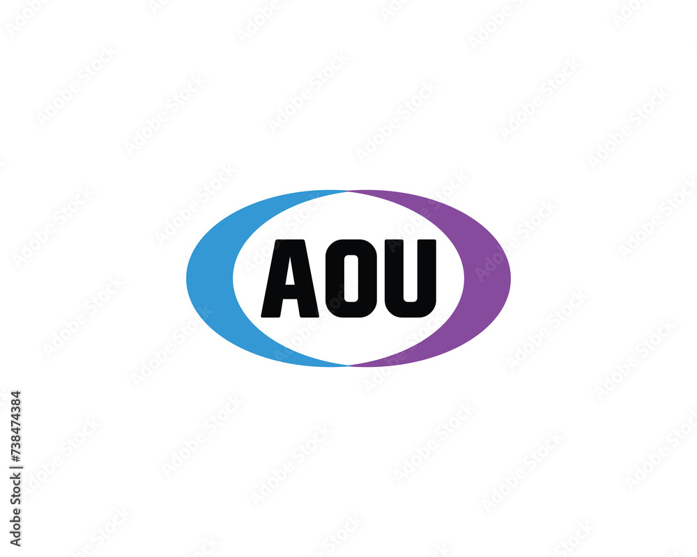 AOU logo design vector template AOU logo design vector template