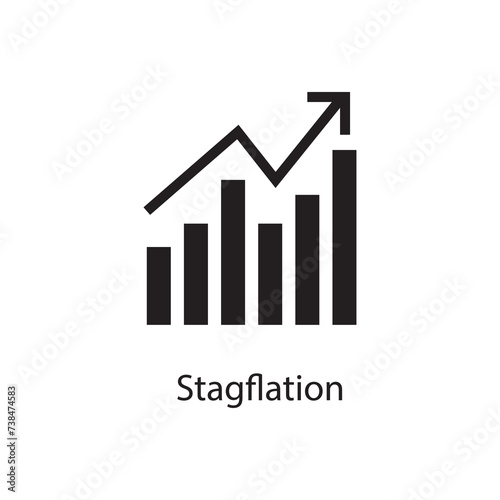 Stagflation icon. simple flat trendy style vector on white background..eps