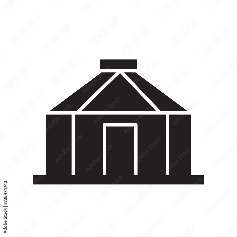 Yurt vector icon black simple illustration on white background..eps Yurt vector icon black simple illustration on white background..eps