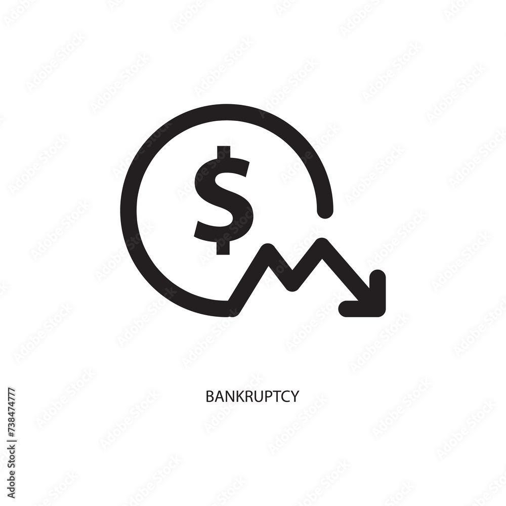 bankruptcy icon. flat vector bankruptcy icon on white background..eps bankruptcy icon. flat vector bankruptcy icon on white background..eps