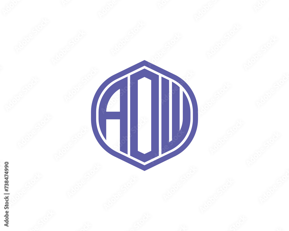 AOW logo design vector template AOW logo design vector template