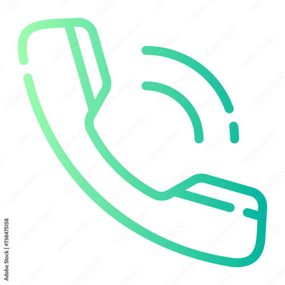 phone call Line Gradient Icon phone call Line Gradient Icon