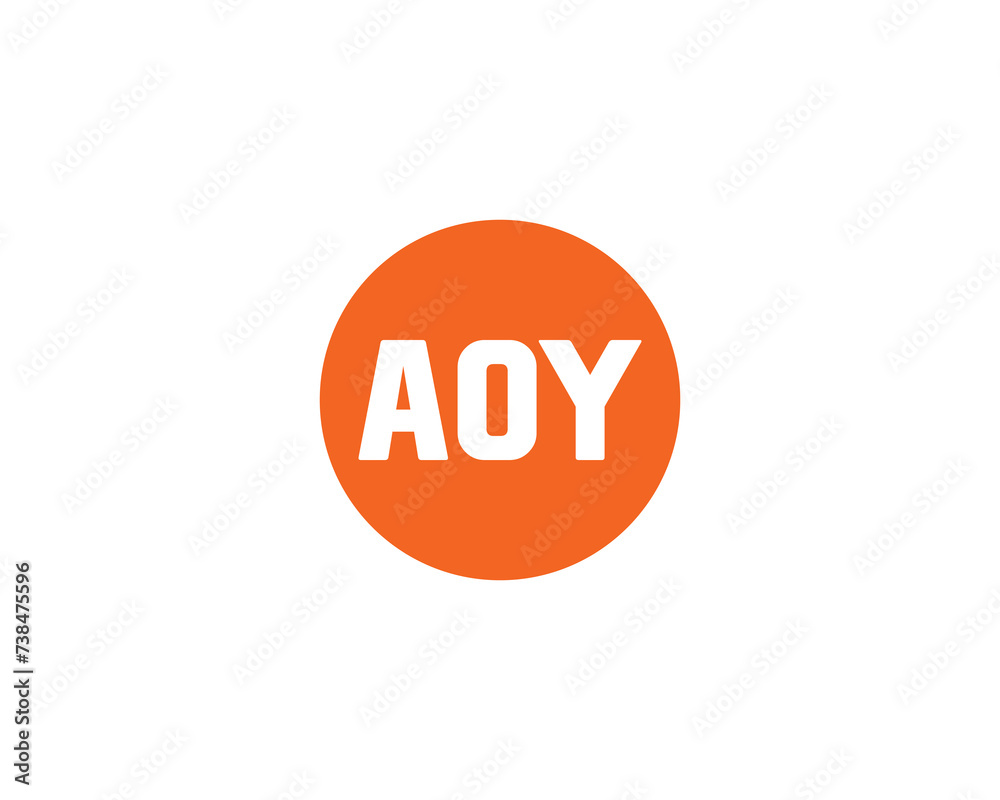 AOY logo design vector template AOY logo design vector template